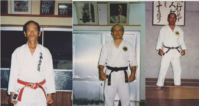 Three of his martial arts teachers from different systems.