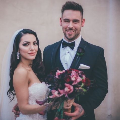 Brandon and Nicole on their wedding day.