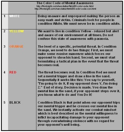 The Color Code of Mental Awareness