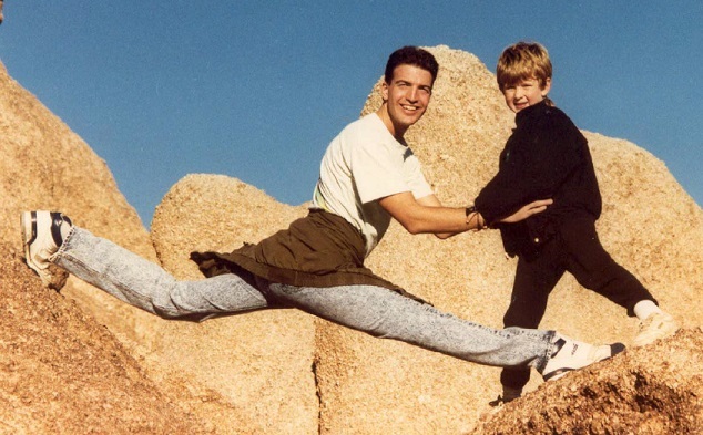On the rocks with Stretch and his nephew.