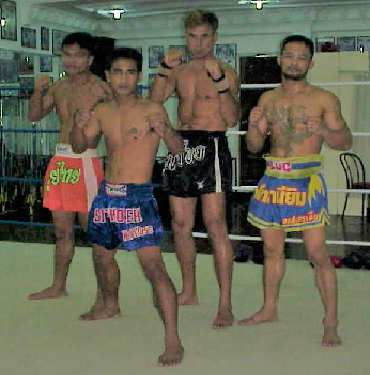Captain Lou with some of his Muay Thai buddies.