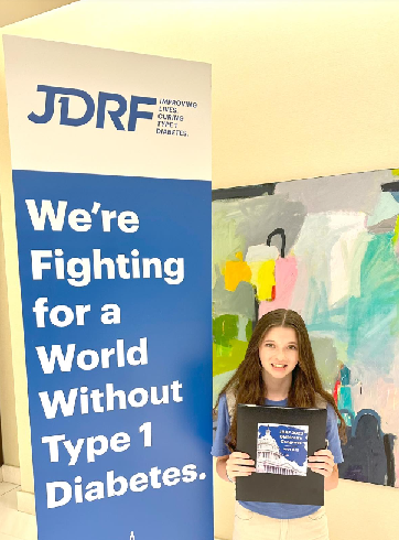 Delegate Paige Jacob at the JDRF Children&rsquo;s Congress, Washington, D.C., July 2023